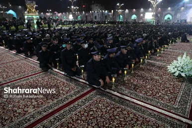 آیین خطبه خوانی شب شهادت امام رضا(ع) در حرم مطهر رضوی