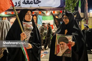 گزارش تصویری |حضور جامعه ورزش مشهد در سی و هشتمین شب شکوه حضور مردم در خیابان‌های مشهد