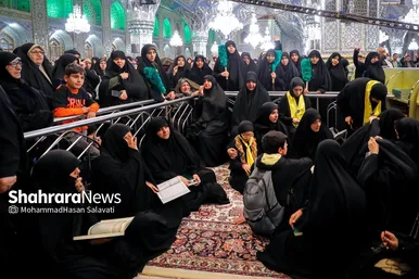 گزارش تصویری | وداع با پیکر مطهر بانوی شهیده معصومه کرباسی در حرم مطهر رضوی - مشهد