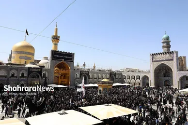 عزاداری شهادت امام رضا (ع) در خیابان‌های منتهی به حرم مطهر رضوی