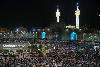 مراسم احیای شب ۱۹ ماه رمضان در حرم مطهر رضوی