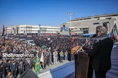 گزارش تصویری | اجتماع عزاداران فاطمی و تشییع پیکر مطهر ۱۳ شهید گمنام دوران دفاع مقدس در مشهد