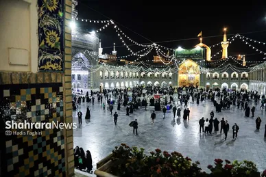 گزارش تصویری | حرم امام هشتم در شب میلاد امام علی(ع)