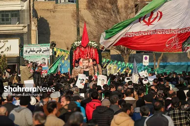 گزارش تصویری | مراسم تشییع پیکر مطهر شهید «مهدی ظریف»، مدافع امنیت در مشهد ۱