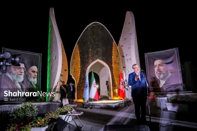 گزارش تصویری | آیین رونمایی از یادمان شهدای گمنام بوستان ملت
