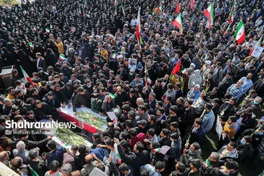 تشییع پیکر دو دانشجوی شهید حافظ امنیت در دانشگاه فردوسی