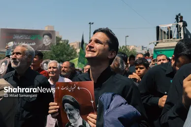 عکس‌هایی از مراسم تشییع پیکر شهدای خدمت در مشهد (۱)