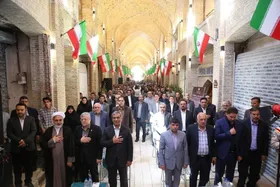 بازگشایی مسیر تشرف به حرم رضوی با احیای بازار تاریخی فرش مشهد + فیلم