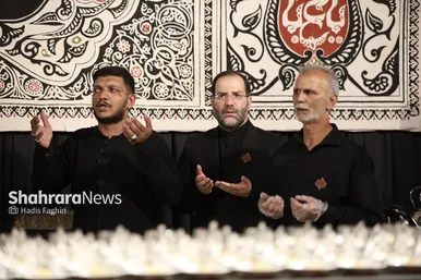 گزارش تصویری | مراسم روضه خوانی شب هشتم  ماه محرم در خیابان های مشهد