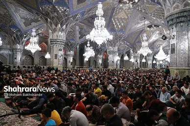 مراسم مناجات شب‌های ماه مبارک رمضان در حرم مطهر رضوی