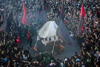 آیین خیمه سوزان عصر عاشورا