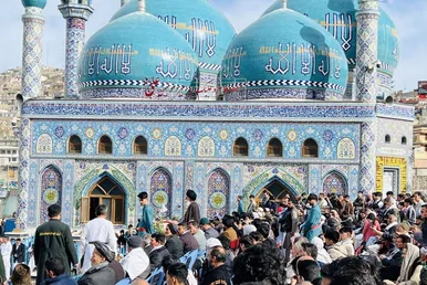 عکس‌هایی از مراسم آغاز سال نو در زیارت سخی کابل