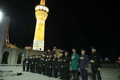 طنین نوای الله اکبر از گلدسته های حرم رضوی