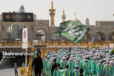 گزارش تصویری | آیین اذن خدمت کاروان خدام الحسین (ع) شهرداری مشهد