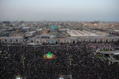  مراسم تحویل سال 1401 در حرم مطهر رضوی