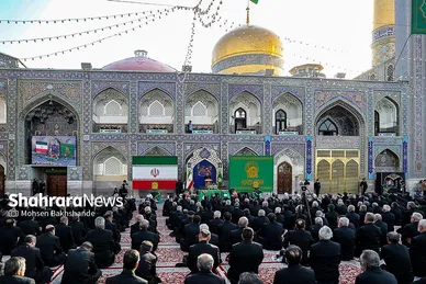 گزارش تصویری | آیین بدرقه کاروان‌های زیر سایه خورشید در حرم مطهر رضوی