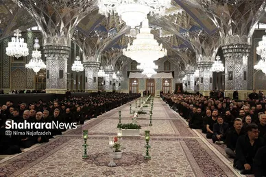 آئین سنتی اذن عزا در حرم مطهر رضوی