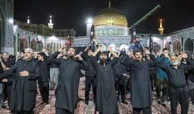 عزاداری زائران عرب&zwnj;زبان حرم امام&zwnj;رضا(ع) در رثای سید و سالار شهیدان