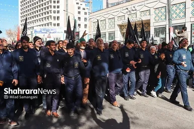 اجتماع عزاداران فاطمی و تشییع پیکر ۱۲ شهید گمنام دفاع مقدس و ۲ شهید حادثه تروریستی راسک در مشهد