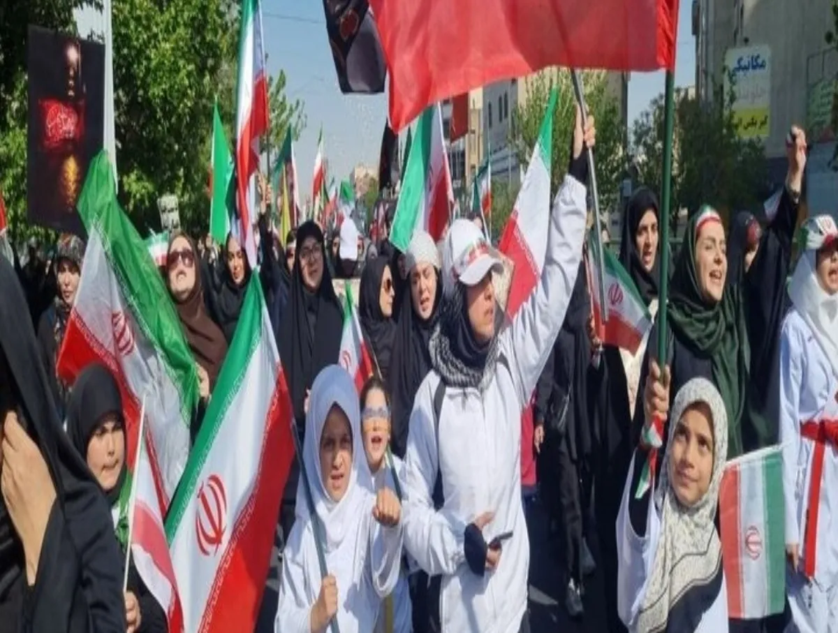 حضور مقتدرانه جامعه ورزش بانوان در رزمایش بزرگ «دختران جان‌فدای ایران»