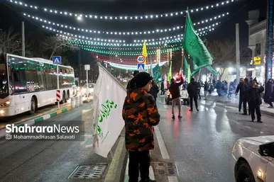 گلباران حرم مطهر رضوی در شب میلاد جوادالائمه (ع)