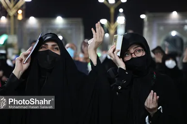 مراسم احیاء شب ۱۹ ماه مبارک رمضان در حرم مطهر رضوی