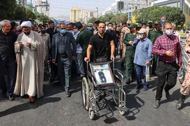 تشییع جانباز شهیدعباس معروفی در مشهد