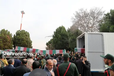 ورود پیکر مطهر ۱۲ شهید گمنام به مشهد