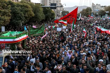 استقبال و تشییع پیکر مطهر شهدای حادثه تروریستی حرم شاهچراغ در مشهد