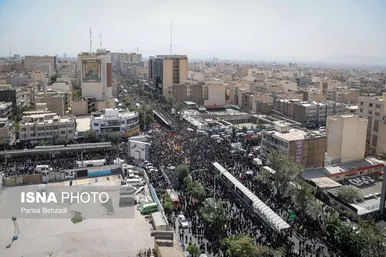 گزارش تصویری | مراسم تشییع پیکر شهدای اقتدار در تهران (۷ تیر ۱۴۰۴)