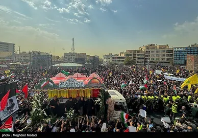 عکس‌هایی از مراسم تشییع پیکر شهید اسماعیل هنیه در تهران- ۲