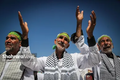 استقبال از طولانی‌ترین کاروان پیاده‌روی اربعین در مشهد مقدس