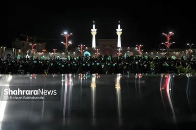 مراسم خطبه خوانی شب عاشورا در حرم مطهر رضوی‎‎‎‎