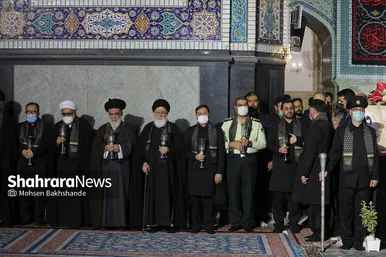 مراسم خطبه خوانی شب عاشورا در حرم مطهر رضوی‎‎‎‎