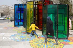 ویدئو | نگاهی به المان &laquo;همنشین&raquo; اثر هنرمند نسرین السادات شرفه در مشهد