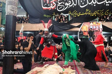 مراسم عزاداری روز دوازدهم محرم در حسینیه کرمانی‌های مشهد