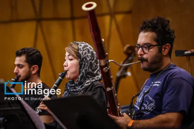 گزارش تصویری | تمرین ارکستر موسیقی ملی ایران