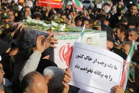 تشییع پیکر ۵ شهید در جریان ناآرامی&zwnj;های اخیر در همدان (۲۲ دی ۱۴۰۴)