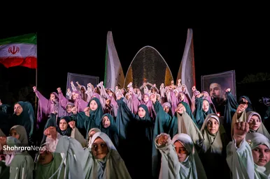 گزارش تصویری | آیین رونمایی از یادمان شهدای گمنام بوستان ملت