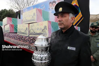 ورود پیکر مطهر ۱۲ شهید گمنام به مشهد