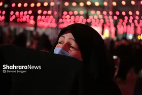 عزاداری شب های محرم در عرصه میدان شهدا مشهد