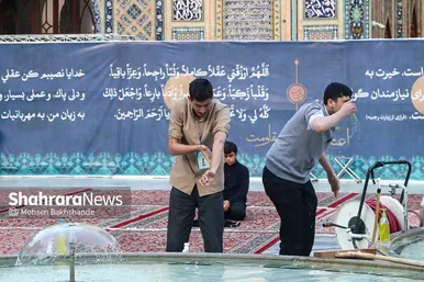 گزارش تصویری | آیین معنوی اعتکاف در حرم مطهر رضوی