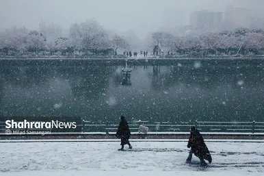 بارش برف در مشهد