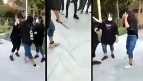 دختر قمه کش و دوستانش به اداره پلیس احضار شدند