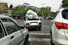 شهروند خبرنگار| حمل بارغیرمجاز با خودرو در مشهد