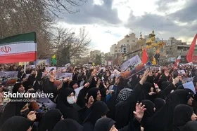 تشییع و وداع با پیکر بانوی شهید مشهدی در حمله تروریستی کرمان در مشهد مقدس+ فیلم (۱۶ دی ۱۴۰۲)