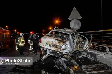 سانحه رانندگی در میدان جمهوری اسلامی مشهد