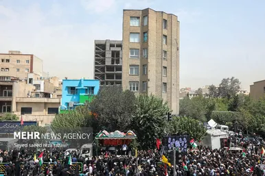 عکس‌هایی از مراسم تشییع پیکر شهید اسماعیل هنیه در تهران- ۲