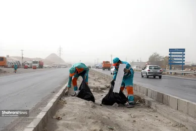 پاکسازی ٧ محور ورودی مشهد مقدس در دهه آخر صفر