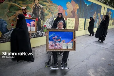 عکس | رونمایی از دیوارنگاره «از حماسه دیروز تا حماسه امروز»